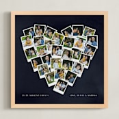 "Painted Hues Heart Snapshot Mix® Cool" - Framed Photo in Midnight Blue by Minted - Framed
