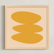 "Yoruba-6-01" - Art Print in earthy colors by Alain Castoriano - Framed