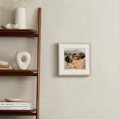 "With a Heart: Square Framed Photo" - Framed Photo in Taupe by Laura Hamm - In a Room