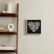 "Painted Hues Heart Snapshot Mix® Cool" - Framed Photo in Midnight Blue by Minted - In a Room