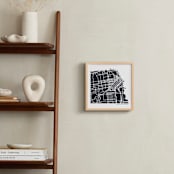 "Filled Map: Custom Print" - Custom Print in Midnight Blue by Minted - In a Room