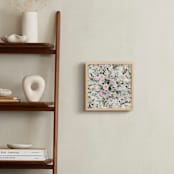 "A Garden Without Edges" - Art Print in sage greens. mauve pink, olive greens by Kate Nelson - In a Room