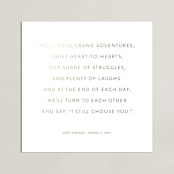 "Your Vows: Square Orientation Custom Foil Print" - Custom Foil Print in Gold by Minted - Unframed