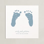 "Footprints: Custom Letterpress Print" - Custom Letterpress Print in Dusk Blue by Minted - Unframed