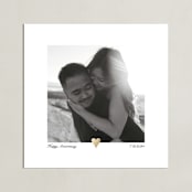 "With a Heart: Square Foil Framed Photo" - Foil Framed Photo in Gold by Laura Hamm - Unframed