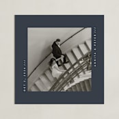 "Contemporary Typo: Square Framed Photo" - Framed Photo in Midnight by Lucrecia Caporale - Unframed