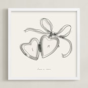 "Locket: Custom Print" - Custom Print in Cream by Ani Somi - Framed