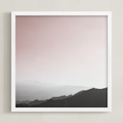 "Life on Mars" - Art Print in Mars Pink by Matthew Sampson - Framed