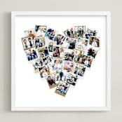 "Heart Snapshot Mix®" - Foil Framed Photo in Gold by Minted - Framed