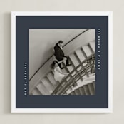 "Contemporary Typo: Square Framed Photo" - Framed Photo in Midnight by Lucrecia Caporale - Framed