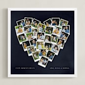 "Painted Hues Heart Snapshot Mix® Cool" - Framed Photo in Midnight Blue by Minted - Framed