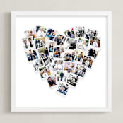 "Heart Snapshot Mix® Photo Art" - Framed Photo in White by Minted - Framed