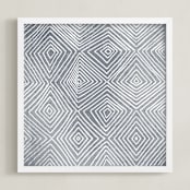 "Abstract Geode 3" - Art Print in Ash by Kerry Doyle - Framed