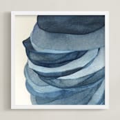 "Sky Pebbles 4" - Art Print in Sea, Sky, Pebbles by Jenny Phillips - Framed