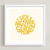 "Forever Sunshine" - Art Print in Sunflower by Carrie ONeal - Framed