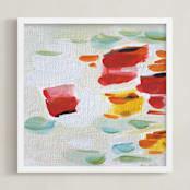 "sky writing" - Art Print in titanium white by Beth Allen - Framed