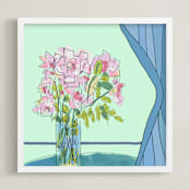 "The Scent of You" - Art Print in Minty Green by Stuart Heir - Framed