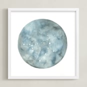 "All Dogs Go To Heaven" - Art Print in Night Sky by Michelle Waldie - Framed