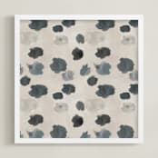"Dalmatian Dots" - Art Print in Neutrals by Melissa Marcarelli - Framed