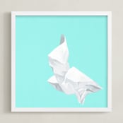 "Said and Done" - Art Print in bright aqua by J. Wink - Framed