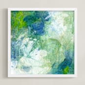 "Aquamarine No. 2" - Art Print in Aquamarine by 2birdstone - Framed