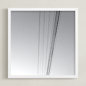 "Skywires 18" - Art Print in Misty Grey by Sonia L. Johansen - Framed
