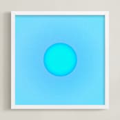 "Sun in the dust. Variations 39" - Art Print in Light Blue by Arash Fattahi Acosta - Framed