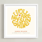 "Forever Sunshine" - Personalized Art Print in Goldenrod by Carrie ONeal - Framed