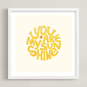 "Forever Sunshine" - Art Print in Sunflower by Carrie ONeal - Framed