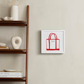 "Name Tote: Custom Print" - Custom Print in Lobster by Erika Firm - In a Room