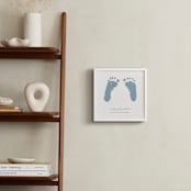 "Footprints: Custom Letterpress Print" - Custom Letterpress Print in Dusk Blue by Minted - In a Room