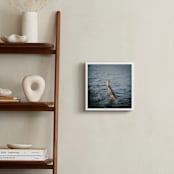 "Just off the dock I" - Art Print in Steel Blue by Jacquelyn Sloane Siklos - In a Room