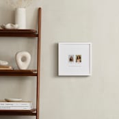 "Two Photo: Square Framed Photo" - Framed Photo in White by Olivia Kanaley Inman - In a Room