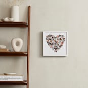 "Holiday Heart Snapshot Mix®: Framed Photo" - Framed Photo in White by Minted - In a Room