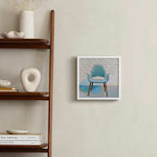 "Eames and Saarinen Organic Chair" - Art Print in Blue by Laura Browning - In a Room