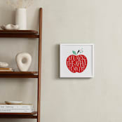 "Lettered Apple of My Eye" - Art Print in Crimson Red by curiouszhi - In a Room
