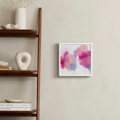 "Storm In A TeaCup" - Art Print in Pink Blue White by Julie Hawkins - In a Room