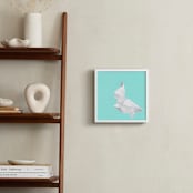 "Said and Done" - Art Print in bright aqua by J. Wink - In a Room