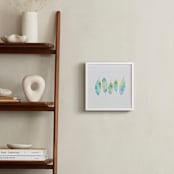 "Feathers Collage" - Art Print in Robin's Egg Blue by Mia Posada - In a Room