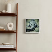 "Basking Florida Gator" - Art Print in Emerald Green by Kate Ross - In a Room