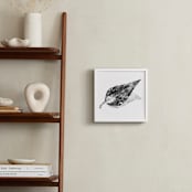 "Abstract Leaf" - Art Print in Black & White by Carole Crohan - CaroleeXpressions - In a Room