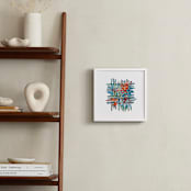 "Sundown in August" - Art Print in Turquoise Sea by Becky Kisabeth Gibbs - In a Room