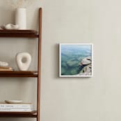 "Cliff View I" - Art Print in Aqua by Karen Kaul - In a Room