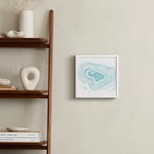 "Maui Love" - Art Print in ocean aquamarine by White Lemon Designs - In a Room