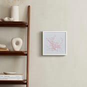 "Custom Map Letterpress Art" - Custom Letterpress Print in Neon Coral by Minted - In a Room