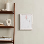 "Blushing Bunny" - Art Print in Blush by Molly Schafer - In a Room