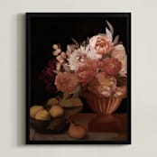 "Harmony in Abundance" - Art Print in Rose by Jenna Holcomb - Framed