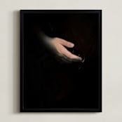 "hold my hand" - Art Print in Moody Gray by Gabriela Klafke - Framed