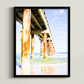 "Rusty Bridge" - Art Print in Rust red by Katrina Leandro - Framed