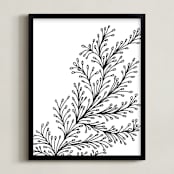 "Botanical flow" - Art Print in black by Ramoncita - aticnomar - Framed